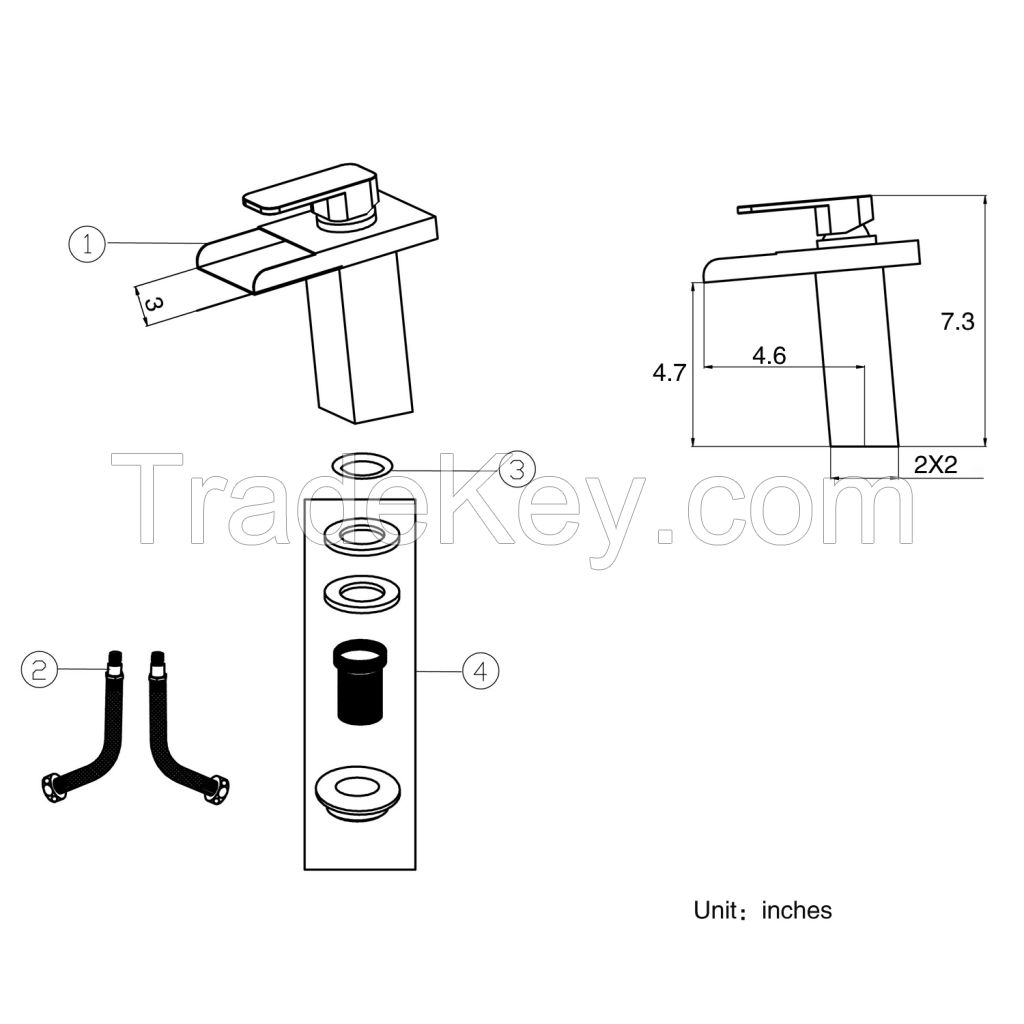 2016 promotional brass chrome LED light basin faucet SRBF3912