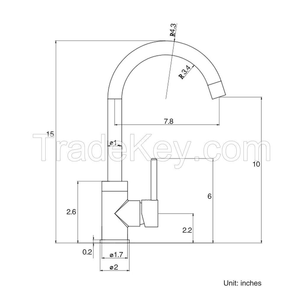 Hot selling high quality brass chrome kitchen faucet SRBF1831