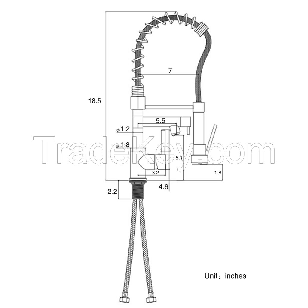 China hot selling brass chrome kitchen faucet SRBF1837