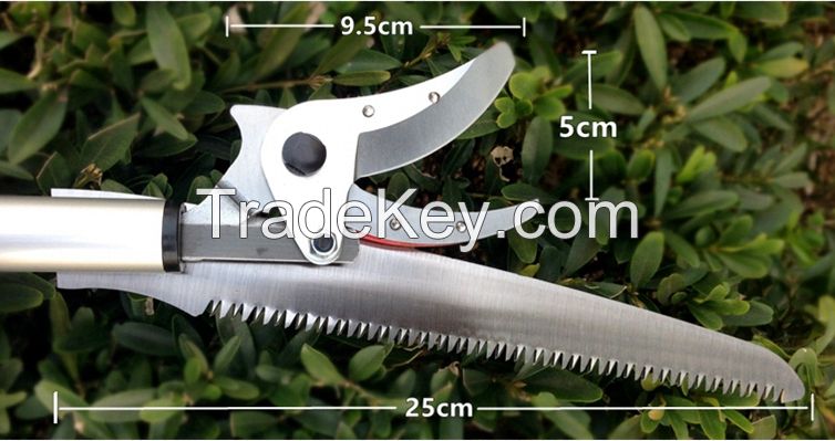 aluminum handlel telescopic high tree branches pole pruner