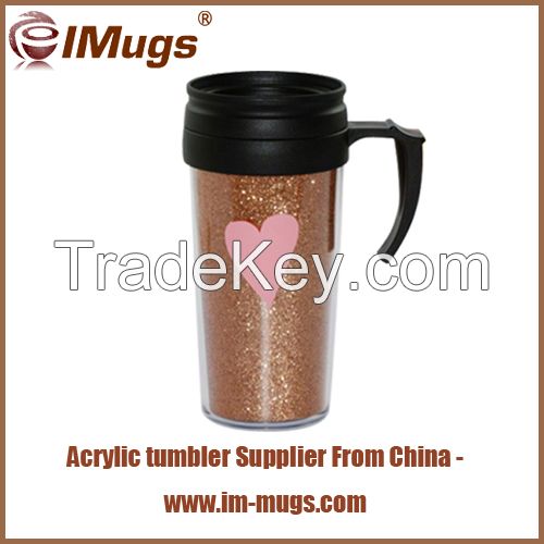 Insulated mugs with handles