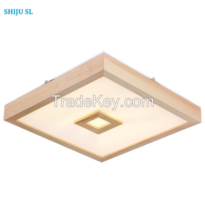 SL wood unique design America ceiling lights fashion modern and simple wood ceiling lights study room ceiling lights Y0571