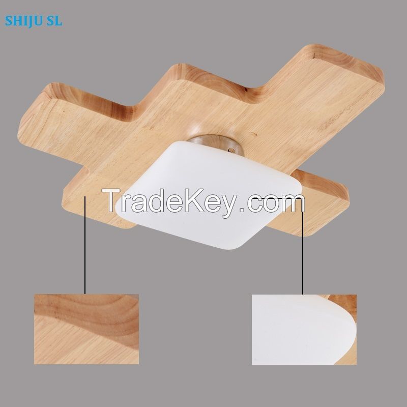 SL LED DIY pendant lamp north european jigsaw puzzle wood pendant lights bedroom jigsaw wood pendant light fixture YJ6008