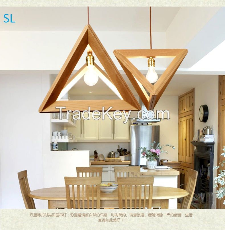 SL wooden art pendant lamp dining room lamp simple and special pendant lighting fixture