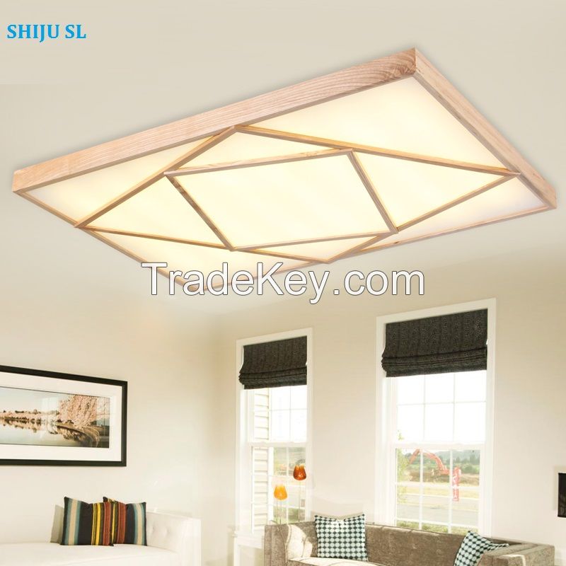 SL wood led ceiling lights modern simple living room light bed room environment protect lamp study room lamp Y0593