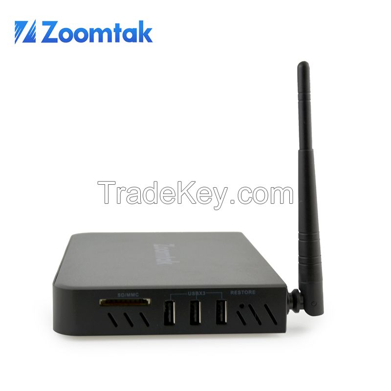 2016 Zoomtak T8X amlogic s905 quad core android-based smart tv box