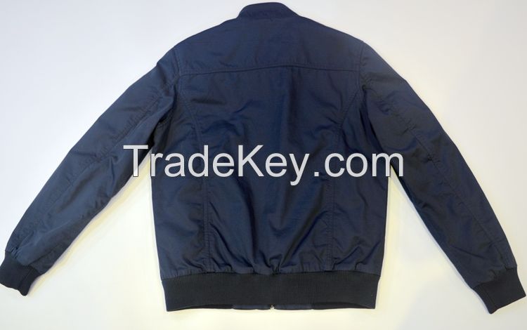 PU110 Vintage Mens Royal Blue Quilted Cotton Jacket