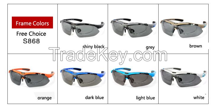 Polarized 5 Lens Wholesale Flip up UV400 Sports Sunglasses