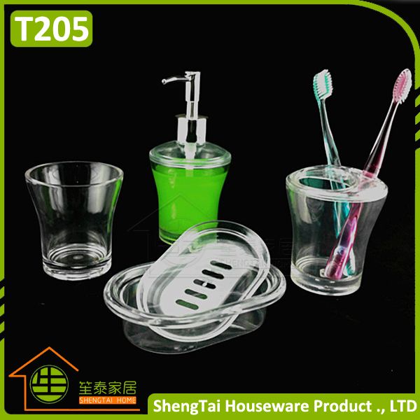 4 pieces hotel plastic bathroom set