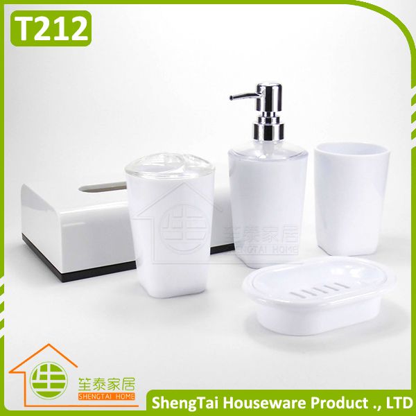 Manufactory Wholesale Cheapest High Quality Plastic Bathroom Set