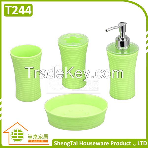 Helix Pattern Simple Candy Color Useful Bathroom Sets