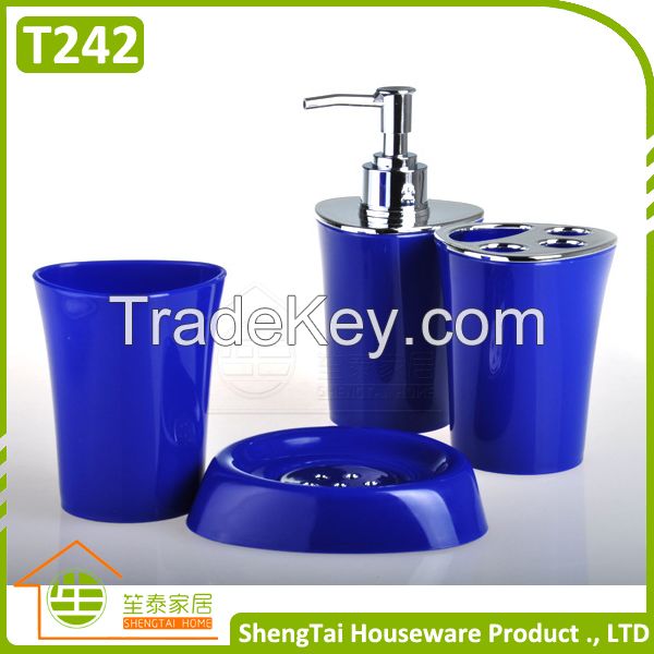 Fashion Bright Color Irregular Metal And Plastic Bathroom Fittings Set