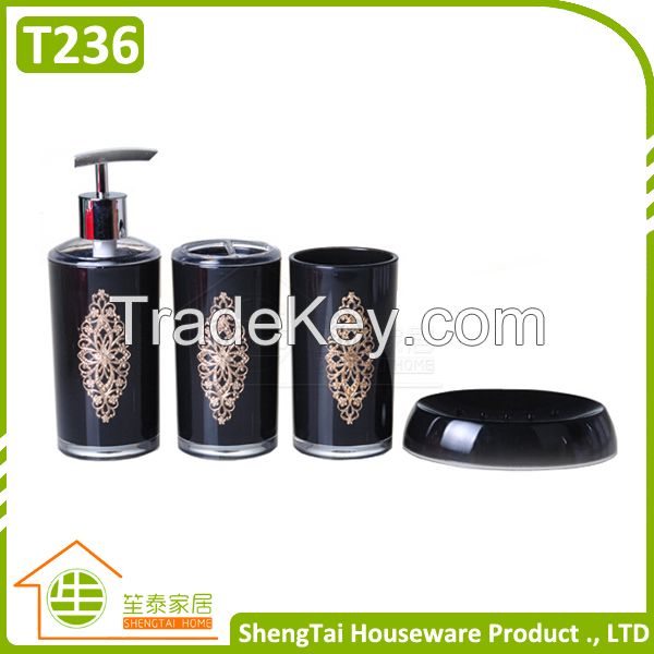 Modern Iron Flower Pattern Decorative European Style Custom Bathroom Set