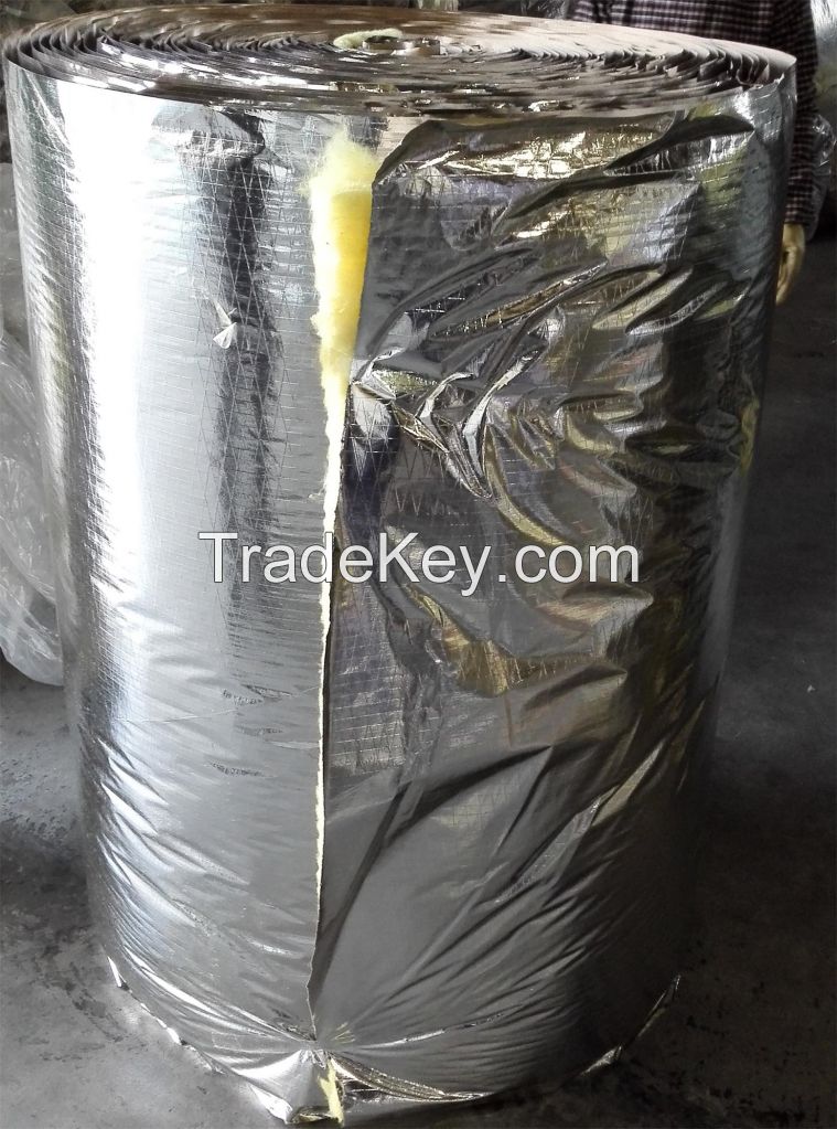 Fiber glass blanket with aluminum foil