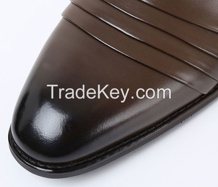 Man's genuine leather dress shoes, business shoes, casual shoes, nice quality shoes, bespoke