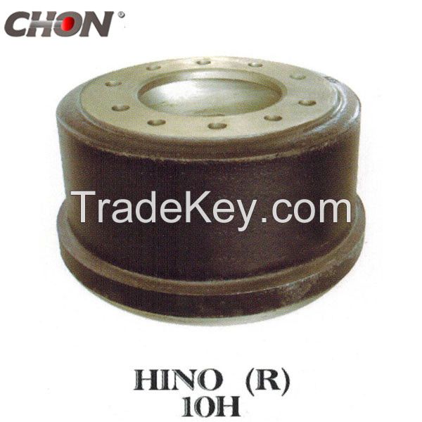 Hino brake drum 435121720 truck parts By FUJIAN YOUBISHENG MACHINERY
