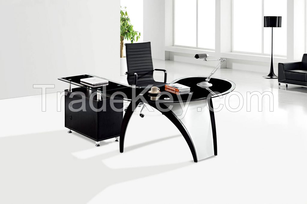 Elegant design L shaped office furniture executive desk