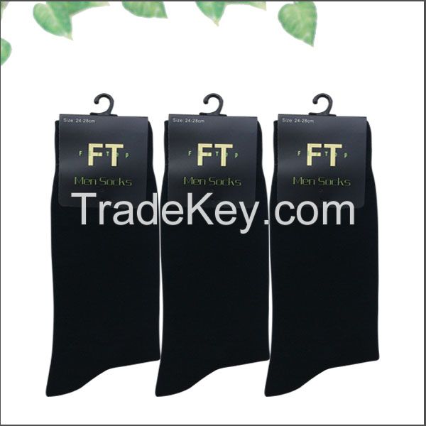 combed cotton business mens socks in Black color