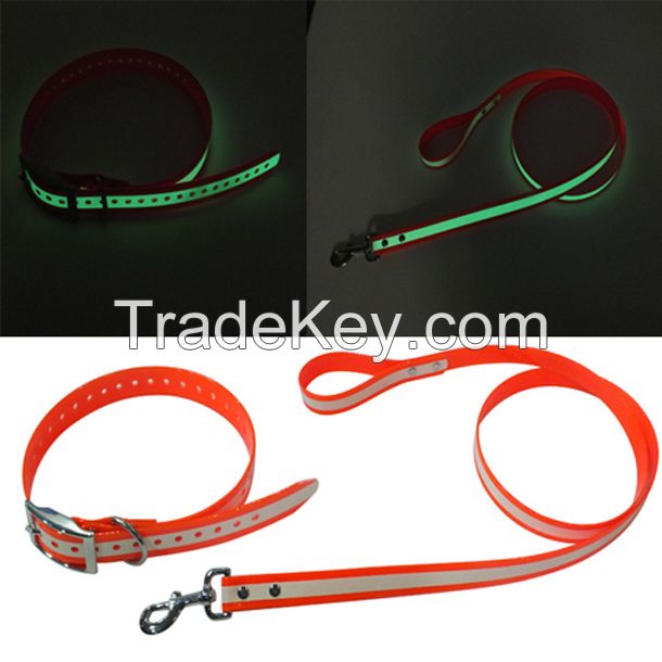 Glowing in the dark polyurethane dog collar TPU