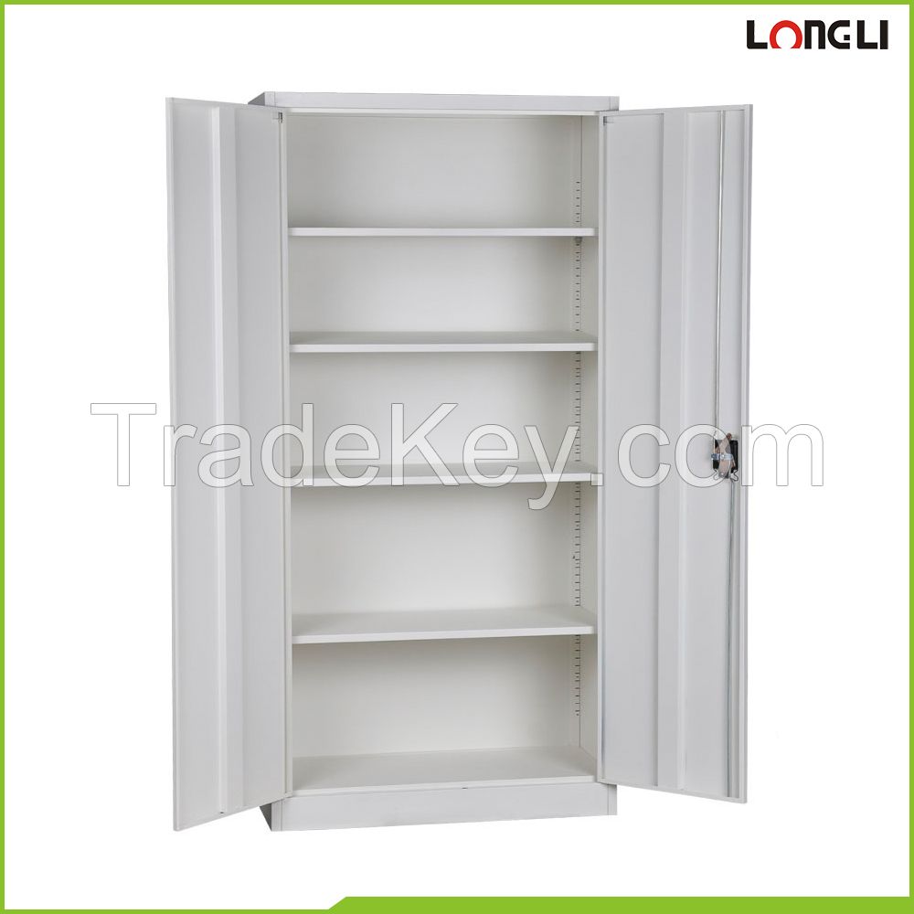 Durable steel powder coating 2 swing door filin cabinet