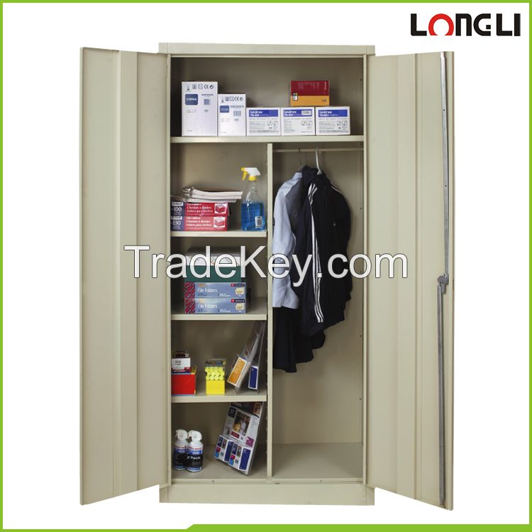 Durable steel powder coating 2 swing door filin cabinet