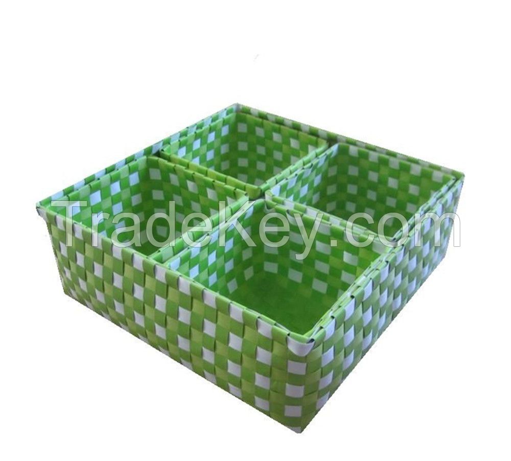 PP strap handwoven storage box one big with four small ones 