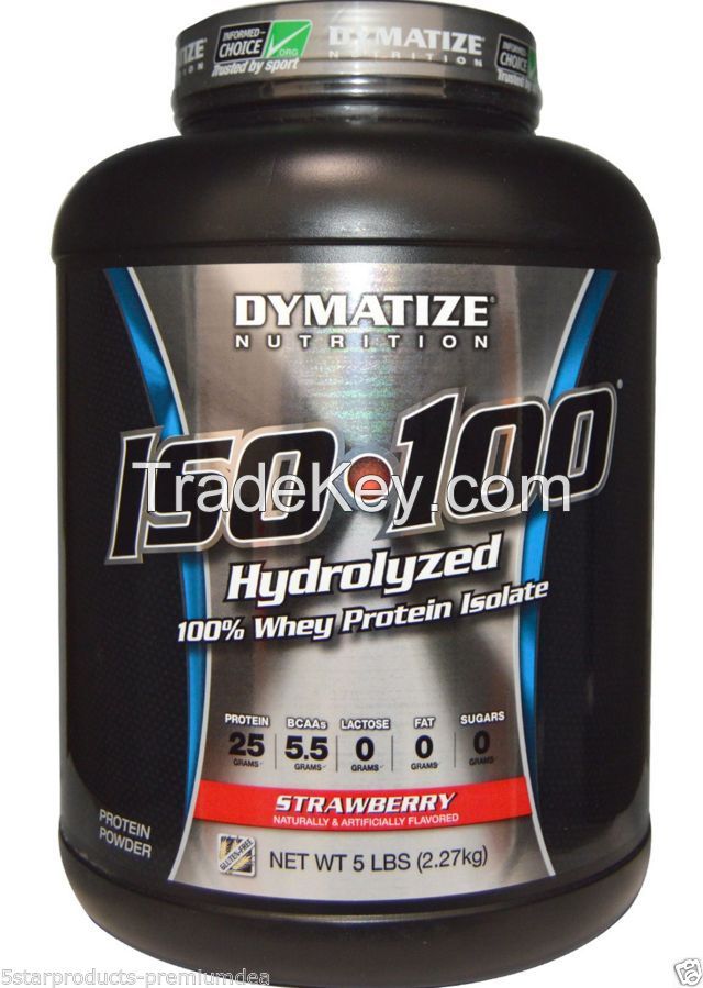 NEW DYMATIZE NUTRITION ISO100 HYDROLYZED 100% WHEY PROTEIN ISOLATE STRAWBERRY