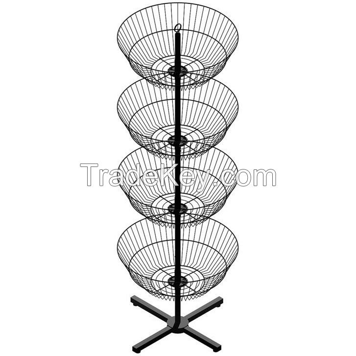 Wire 4 Tier Display Spinner Bin