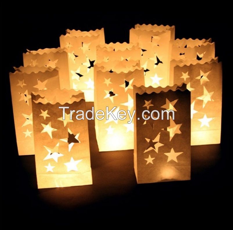 Wholesale Handmade Paper Lantern Candle Bags For Christmas Party Decor