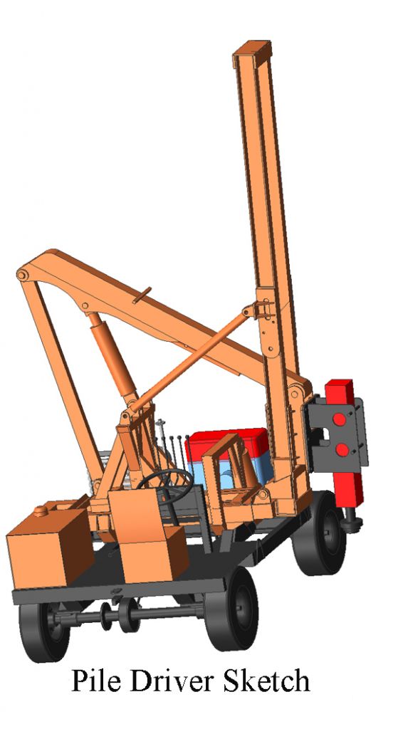 Highway construction hydraulic Guardrail pile drivers