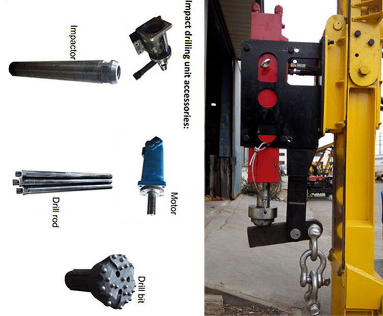 Extracting machine pile driver for ramming and pulling