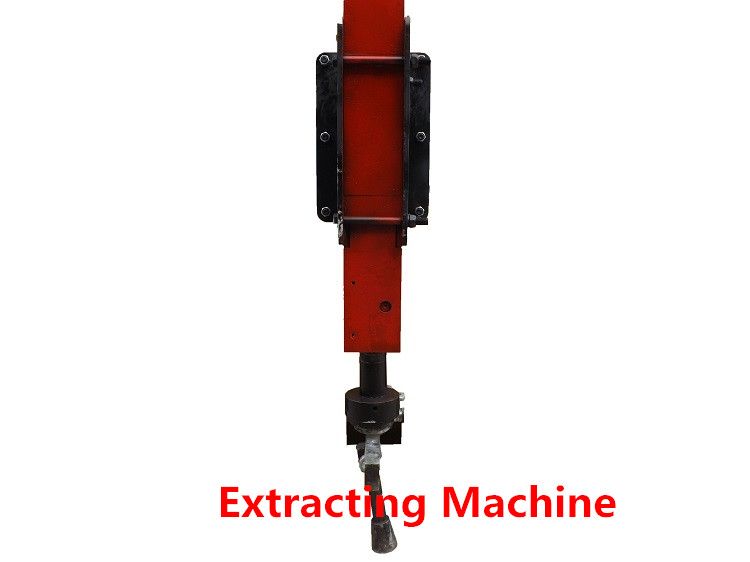 Foldable mast piling and extraction machine for highway construction pile driver