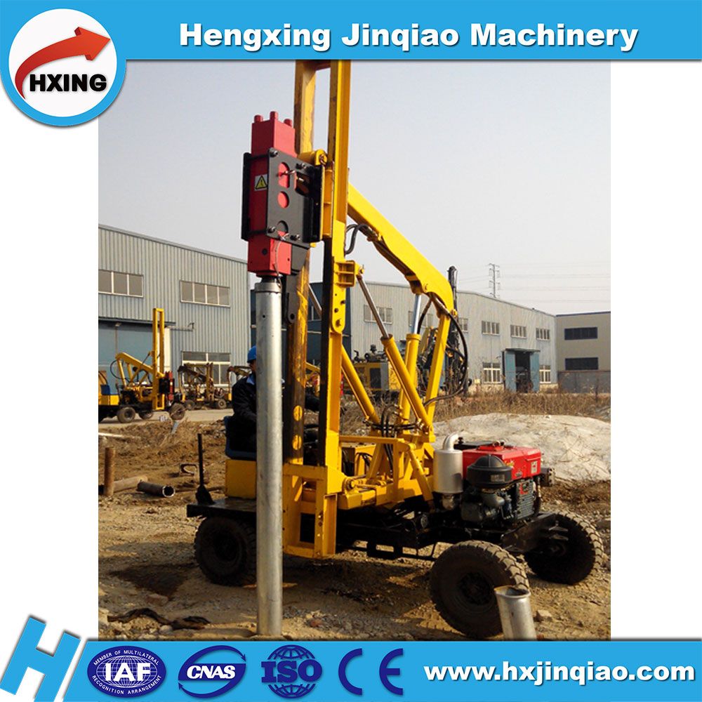 Concrete drilling hydraulic hammer small bore pile driving machine