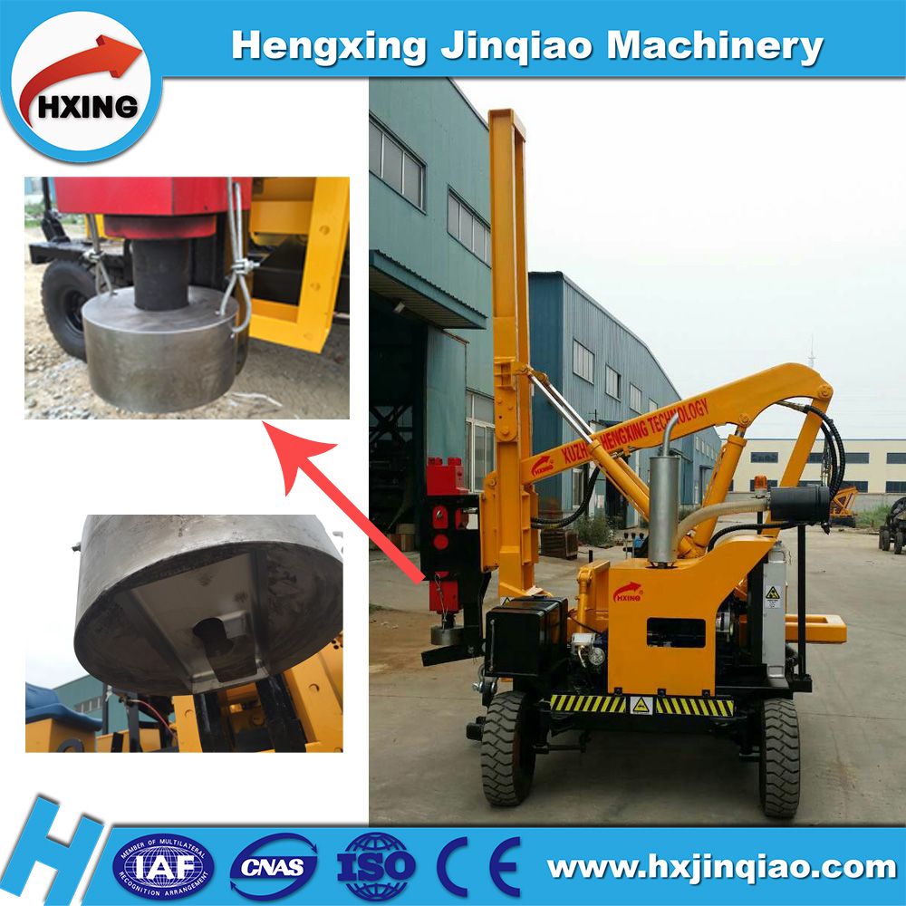 Concrete drilling hydraulic hammer small bore pile driving machine