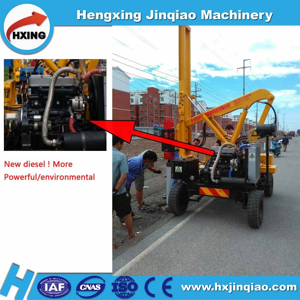 Highway Guardrail Hydraulic Pile Driving Machine