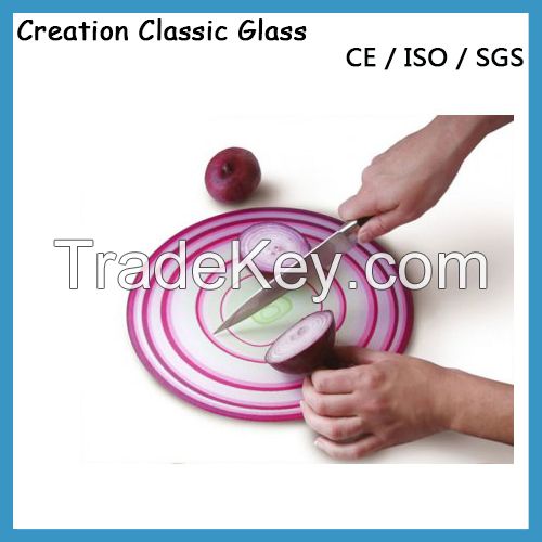 2016 New Designed Tempered Glass Cutting Board