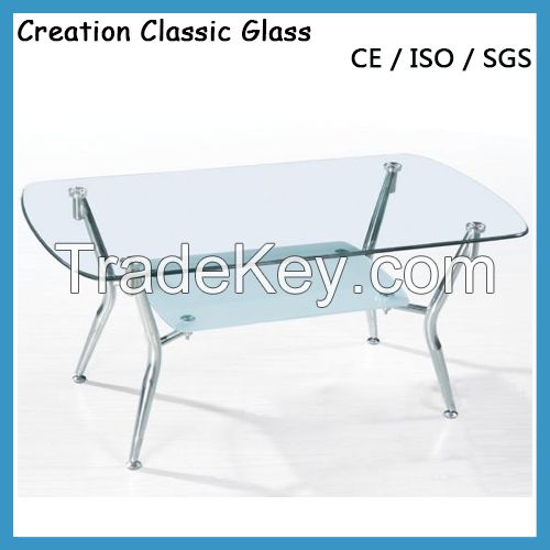 10mm Super Clear Acid Etched Shelf Glass