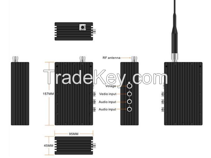 3km/100km wireless COFDM NLOS long range uav video transmitter