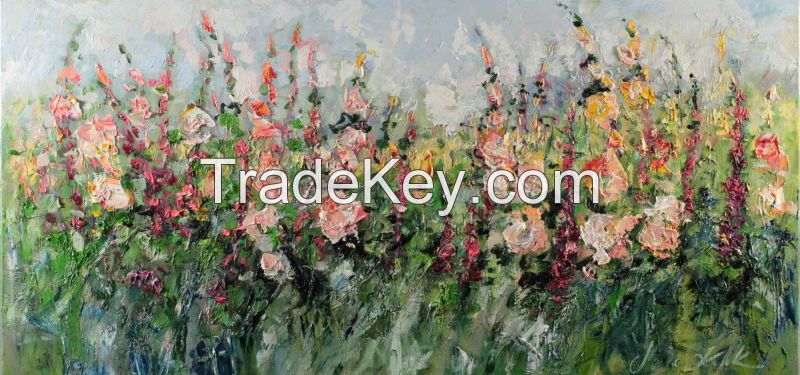 heavy oil floral oil paintings