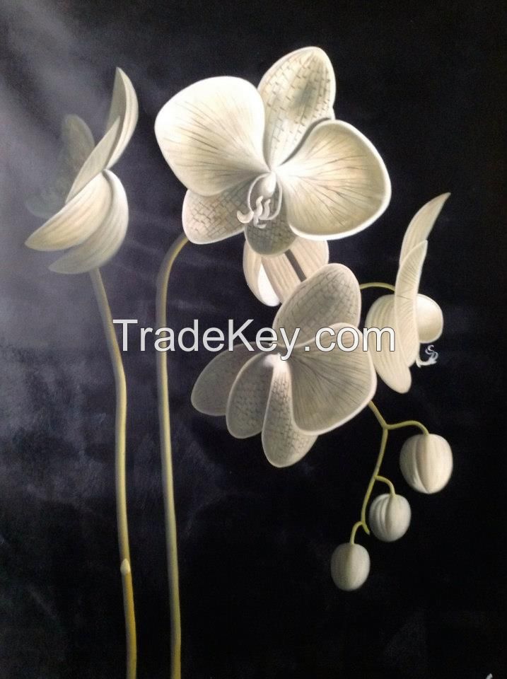 Orchid oil paintings