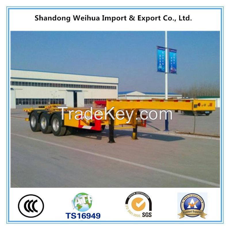 3 Axle Skeleton Type Container Transport Semi Trailer