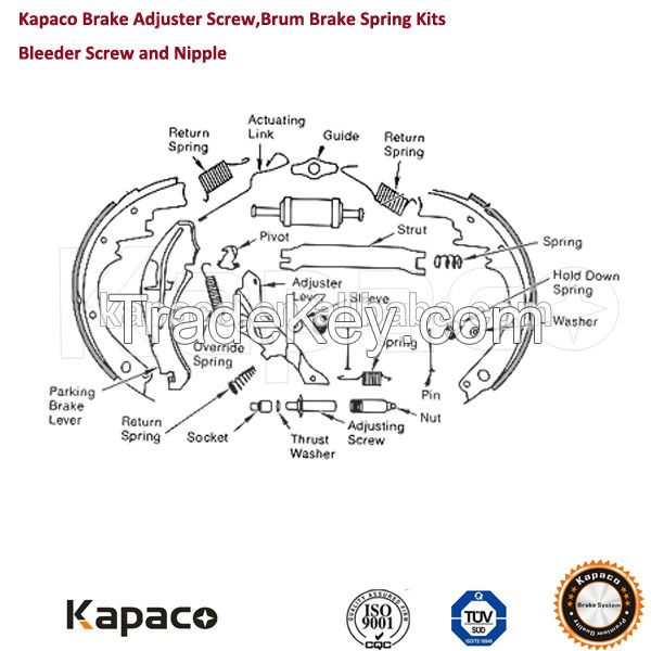 Kapaco OE quality drum brake self adjuster screw for Jeep Cherokee