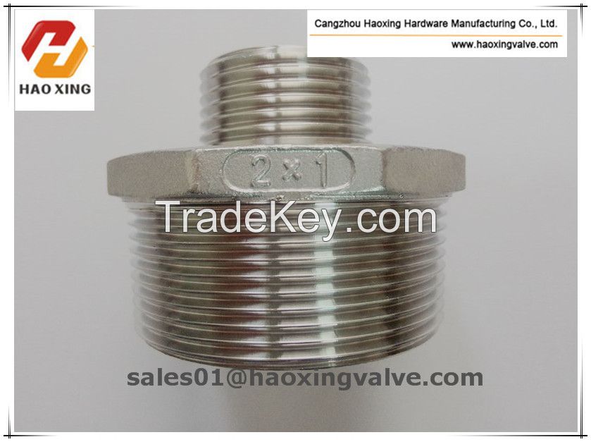 NEW Size: 2&quot;x 1&quot; 316 Stainless Steel Reducing Hex Nipple Cangzhou Haox