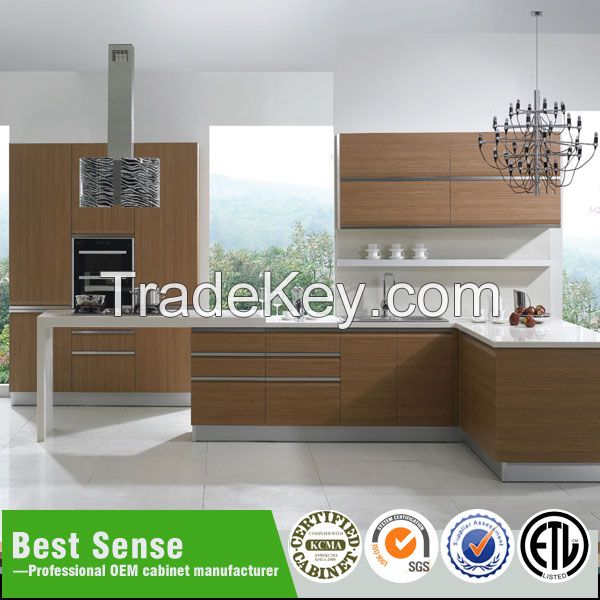 Hot sell wood grain melamine kitchen cabinet