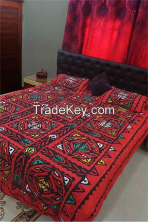 Aman Jee Applique Ralli Bed Sheet