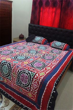 Aman Jee Applique Ralli Bed Sheet