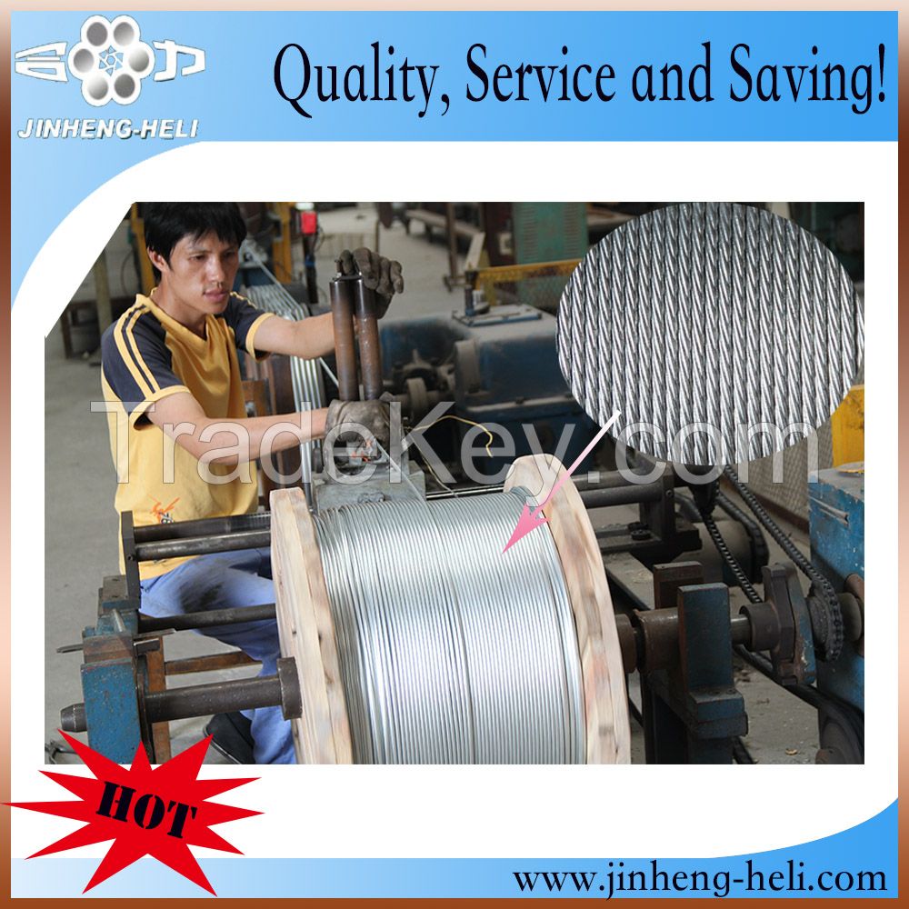Galvanized steel strand 1*7 for guy wire/ stay wire