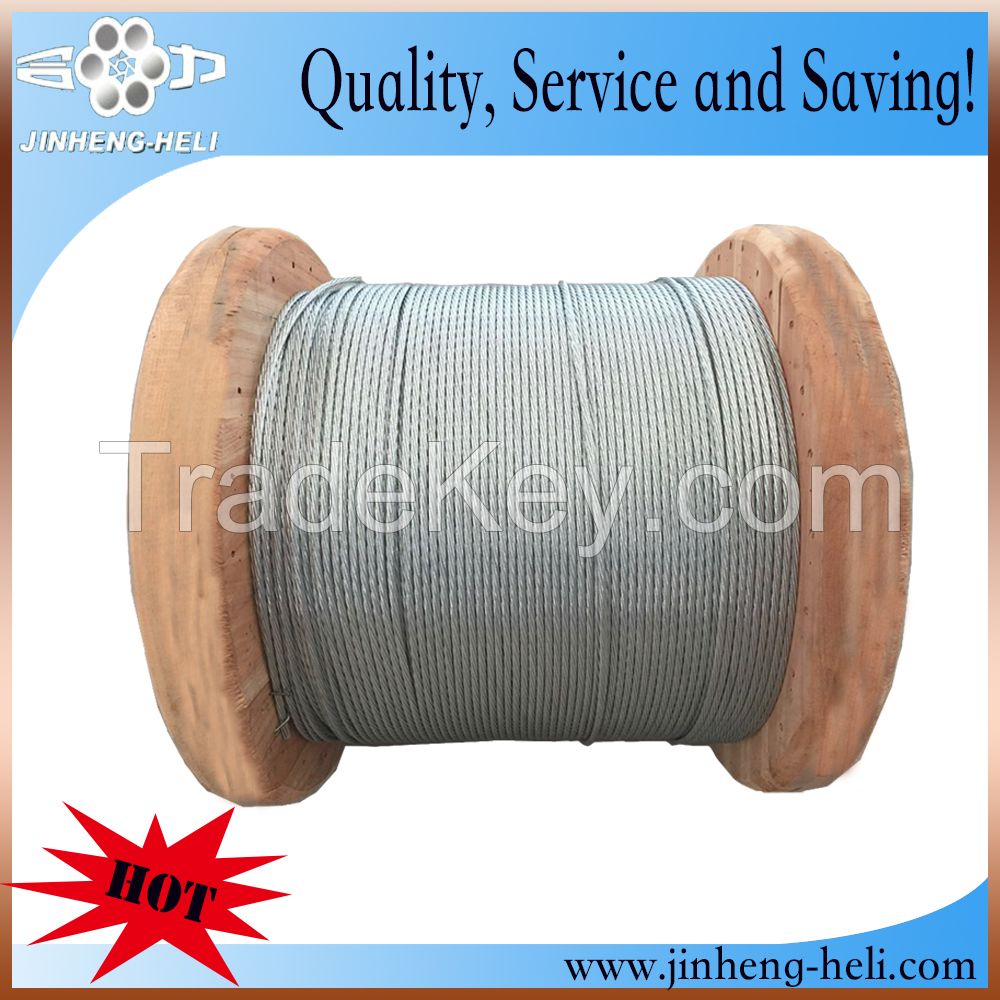 Galvanized steel strand 1*7 for messenger wire