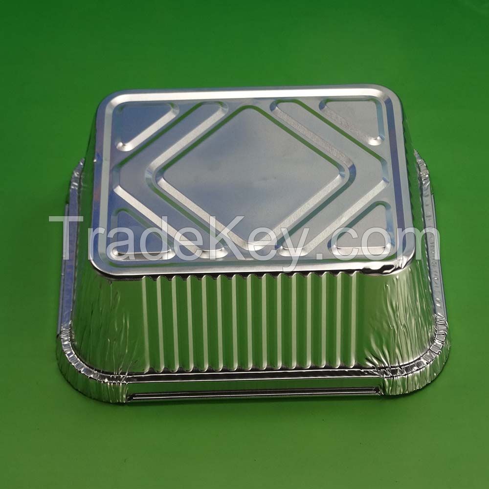 Hot sales aluminum foil container 9 inch aluminum foil tart pan with lid for food packing 