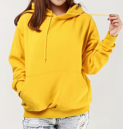 Hooded sweatshirt with various colors